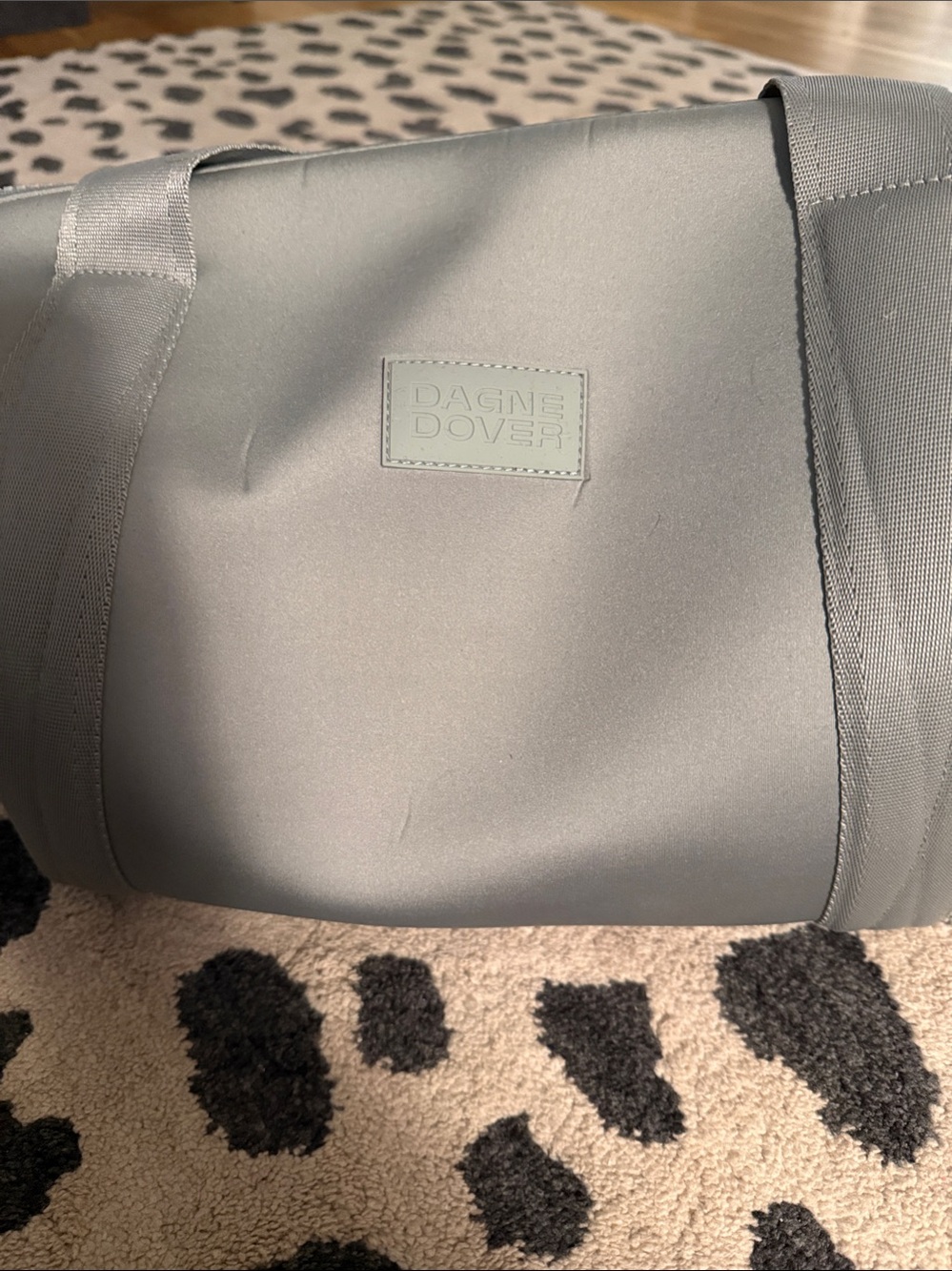 Dagne Dover Light Gray Travel Duffel